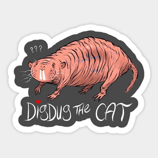 DIGDUG THE CAT Sticker by JIVe